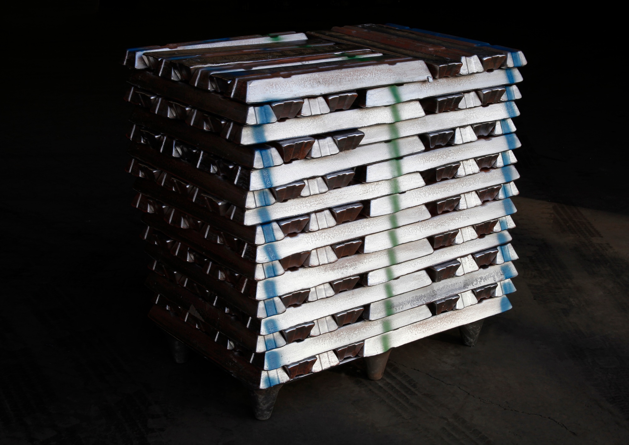 Stack of Aluminum ingots